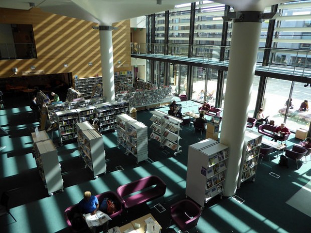 Inside Brighton library