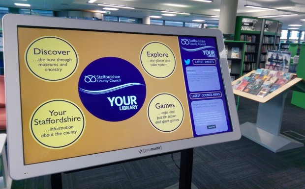 One of the digitables in Stafford library.