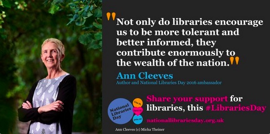Anne Cleeves, National Libraries Day Ambassador