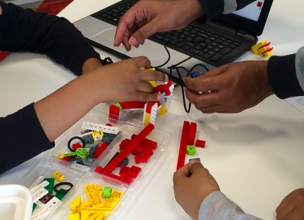 LEGO club in action in Hounslow library. 