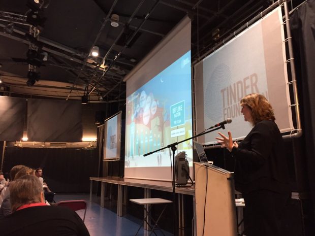 Helen Milner, Tinder Foundation CEO gives keynote introduction at the event. Photo credit: Tinder Foundation