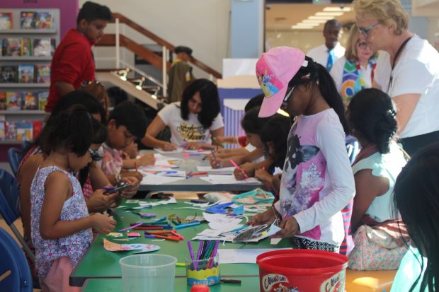 Craft events are a fun way to entice children who may not be confident readers to take an interest in books and stories. Photo credit: Zoe English/Brent Culture Service