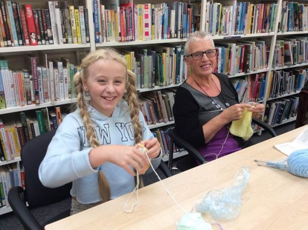 Craft session in South Emsall library. Photo credit: Wakefield libraries