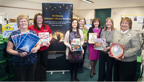 Schools Library Service and Speech and Language Service launch BLUSH April 2016. Photo credit: St Helens libraries