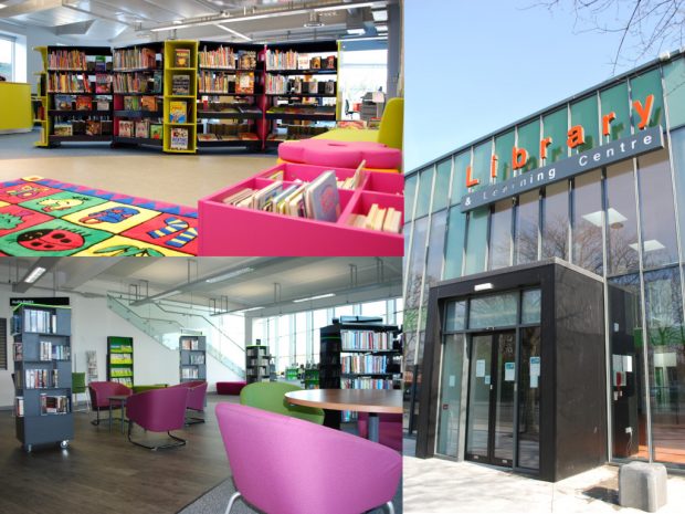 Some of Manchester's refurbished libraries: clockwise from top left: Brooklands, Longsight and Beswick. Photo credits: Manchester libraries 